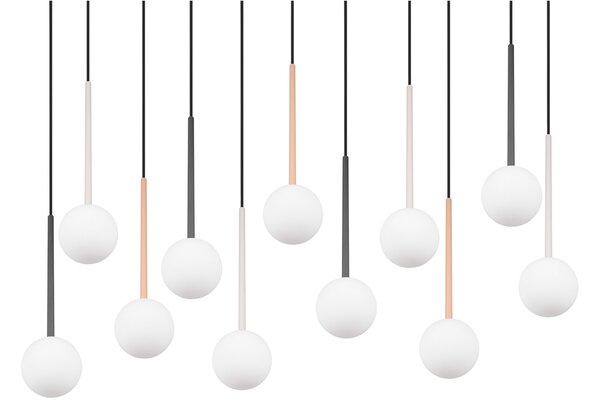 Trio Lighting Висяща лампа „Firano“, цветна, дължина 129 см, метал, 11-лампова., Многоцветен, Дневна/трапезария, Метал, Модерен