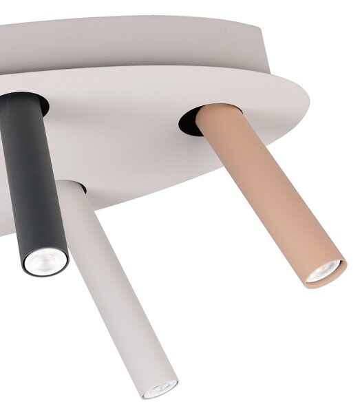 Trio Lighting Таванна лампа „Terloa“, цветна, дължина 110 см, метална, с 11 лампички., Многоцветен, Дневна/трапезария, Метал, Модерен