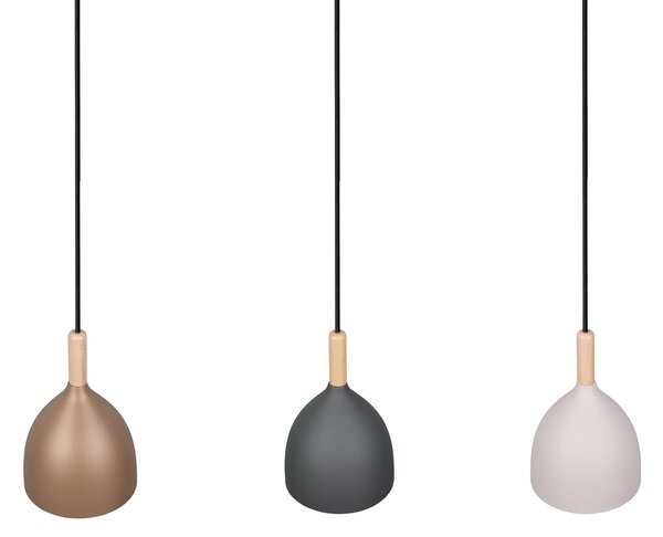 Trio Lighting Висяща лампа „Jerano“, дължина 90 см, цветна, метална, с 3 лампи., Затъмняване, Многоцветен, Дневна/трапезария, Метал, Модерен