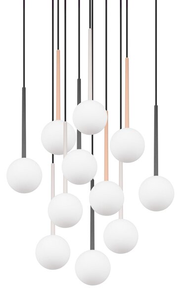 Trio Lighting Висяща лампа „Firano“, цветна, Ø 66 см, метал, 11-крилна, Многоцветен, Дневна/трапезария, Метал, Модерен
