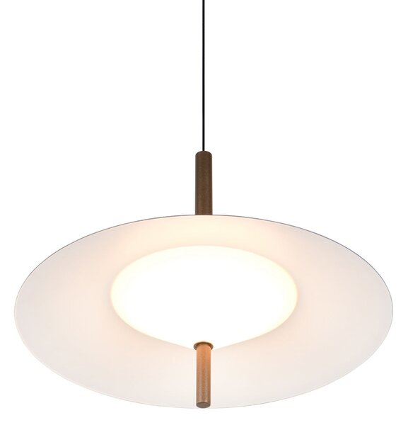 Trio Lighting LED висяща лампа „Амало“, платинен цвят, Ø 30 см, метал, CCT, Затъмняване, Металик, Дневна/трапезария, Метал, Модерен