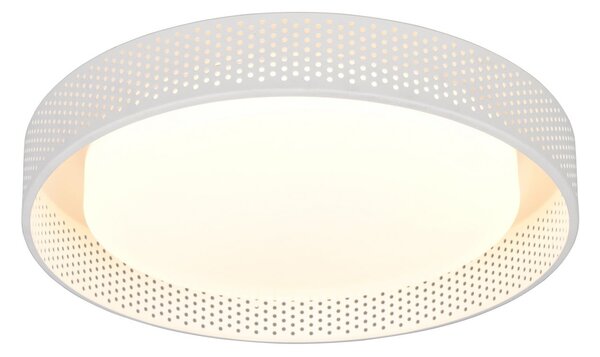 Trio Lighting LED таванна лампа „Filippo“, матово бяло, Ø 33 см, метал, CCT, IP44, Затъмняване, Бял, Баня, Метал, Модерен