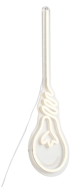 Неонова стенна лампа топло бяла с LED - Light Bulb