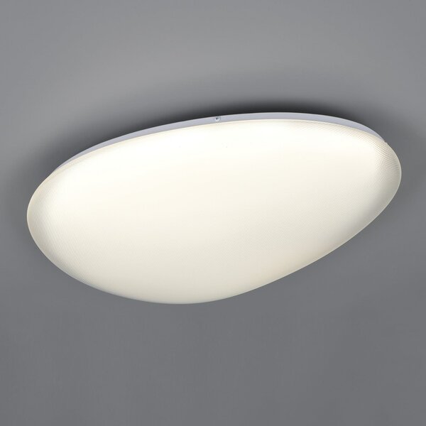 Trio Lighting LED таванна лампа Ozera, дължина 55 см, бяла, пластмаса, CCT, Затъмняване, Бял, Дневна/трапезария, Пластмаса, Модерен