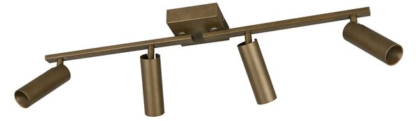 Trio Lighting Таванна лампа „Dara“, дължина 66 см, метал в платинен цвят, с 4 крила., Металик, Дневна/трапезария, Метал, Модерен