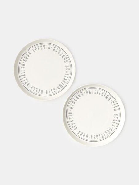 Sinsay - Керамични чинии с надпис 2 pack - многоцветен