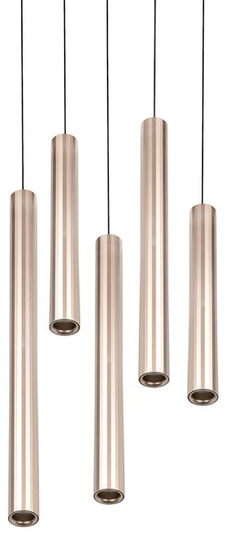 Trio Lighting LED висяща лампа „Аримато“, Ø 35 см, кремав цвят, метал, CCT, Бежов, Дневна/трапезария, Метал, Модерен
