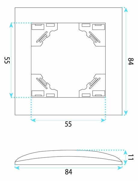 Единичен контакт със заземяване + USB-A USB-C OSTE JNH004-G Black