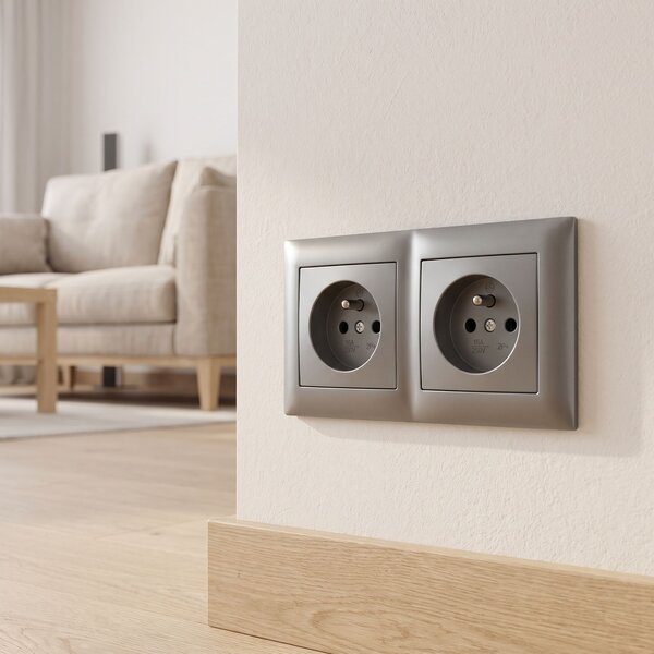 Двойна рамка за контакти OSTE JNH014-2F Grey