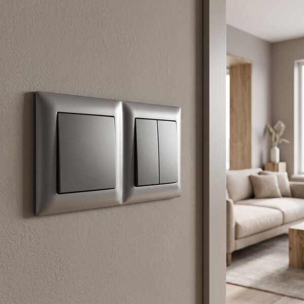 Двойна рамка за контакти OSTE JNH014-2F Grey