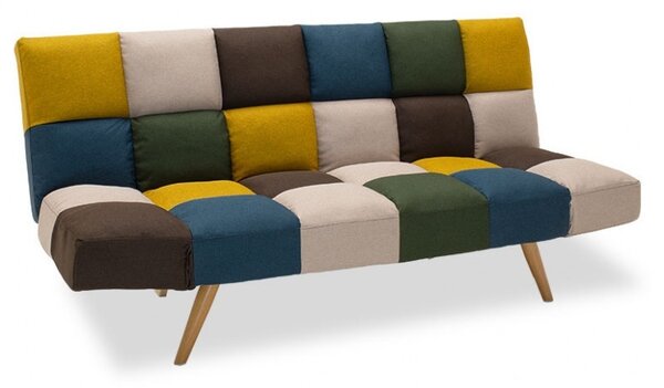 3-местен разтегателен диван Freddo многоцветна тъкан 182x81x84 cm
