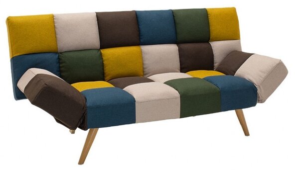 3-местен разтегателен диван Freddo многоцветна тъкан 182x81x84 cm