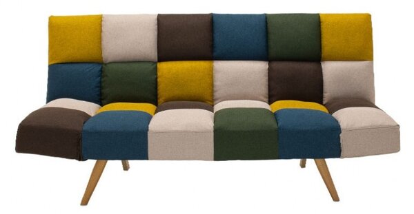 3-местен разтегателен диван Freddo многоцветна тъкан 182x81x84 cm
