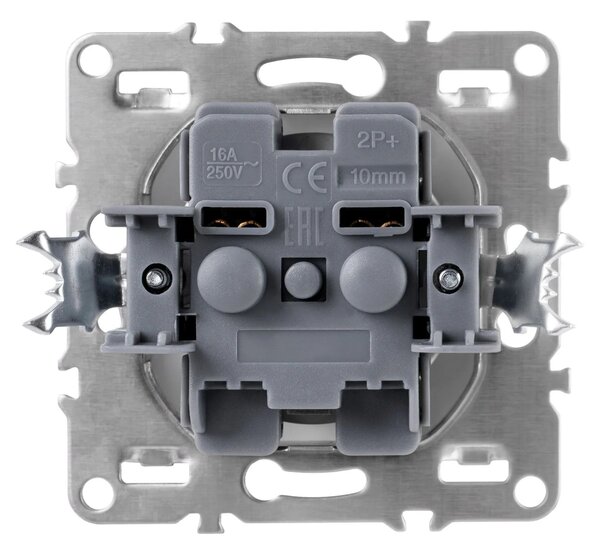 Единичен контакт със заземяване OSTE JNH001-G Black