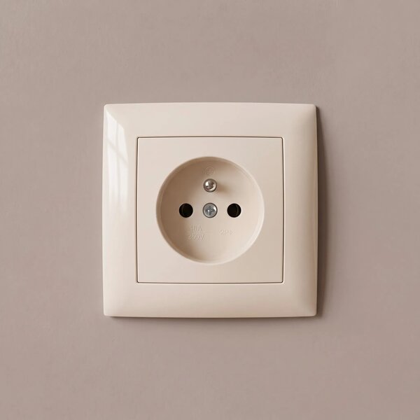 Единичен контакт със заземяване OSTE JNH001-G Beige
