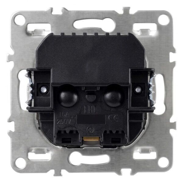Единичен контакт със заземяване + 2x USB-A OSTE JNH003-G Black