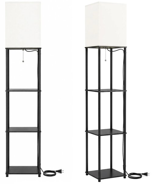 Подова стояща лампа JNH050-1F White с рафтове