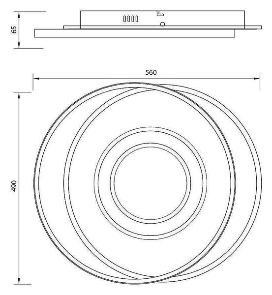 Плафониера TILDA LED, 88W, 3000-6000K