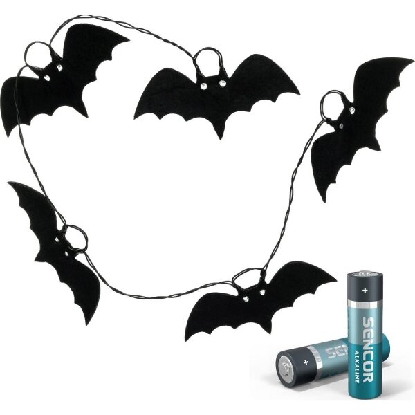 Retlux - LED Декоративна верига HALLOWEEN 10xLED/2xAA/топло бял 1,3 м прилепи