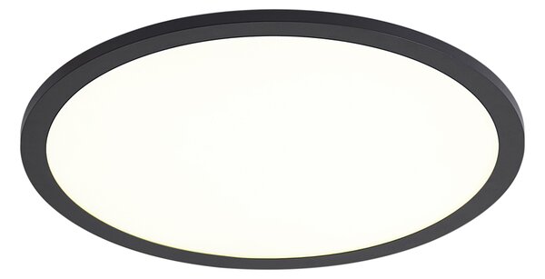 Интелигентен LED панел черен 40 см вкл. LED димиране до топло с дистанционно управление - Knob