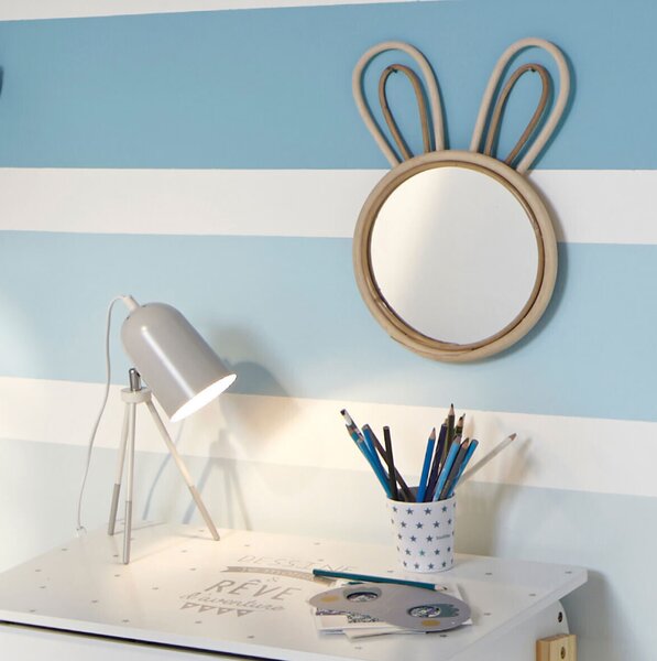 Детско огледало atmosphera Rabbit, Ратан, 37x24 cm