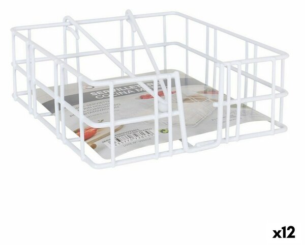 Пръстен за Салфетки Confortime Бял 18 x 18 x 6,5 cm (12 броя)