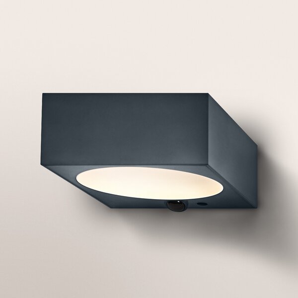 OSRAM слънчева стенна лампа ENDURA STYLE DOWN, сива, сензор, IP65, Затъмняване, Сив, Пластмаса, Модерен, Стенна ъглова