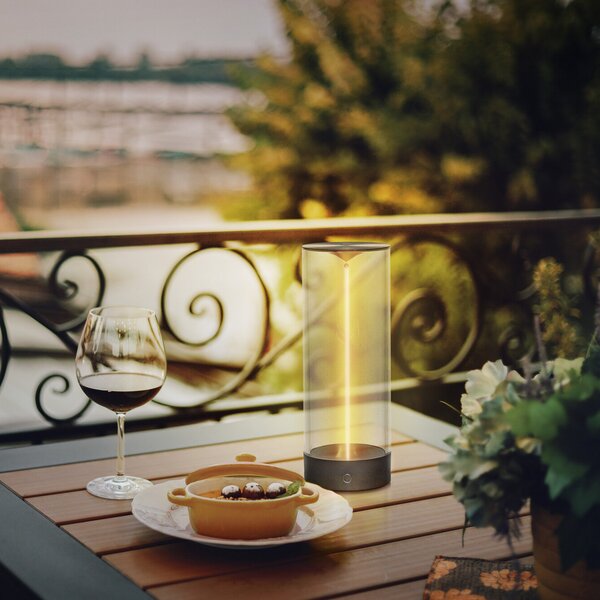 OSRAM акумулаторна настолна лампа ENDURA STYLE DECOR FILAMENT сива, IP54, Затъмняване, Сив, Пластмаса, Модерен