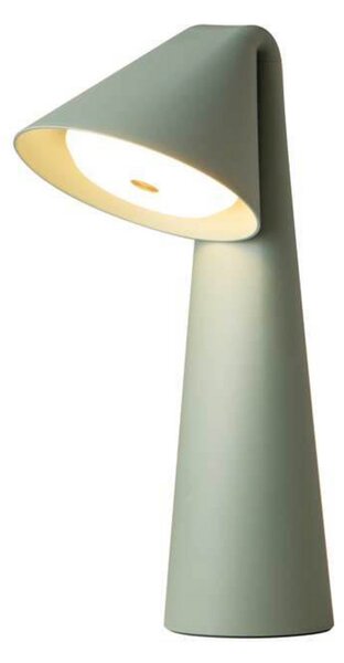 FRANDSEN LED акумулаторна настолна лампа Ami, зелена, 32 cm, с регулируема, Затъмняване, Зелен, Дневна/трапезария, Пластмаса, Модерен