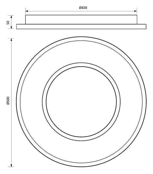 Плафониера GALA LED, 75W, 3000-6000K