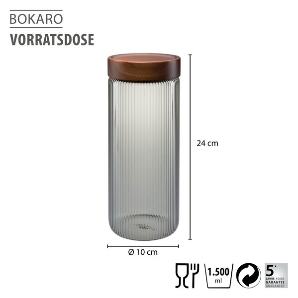 GEFU Стъклен канистер BOKARO - 1500 мл