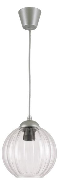 Brilagi - LED полилей на кабел RETRO GLASS 1xE27/60W/230V Ø 18 см сребрист/прозрачен