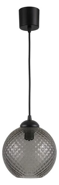 Brilagi - LED полилей на кабел R GLASS 1xE27/60W/230V Ø 18 см черен/димно сив
