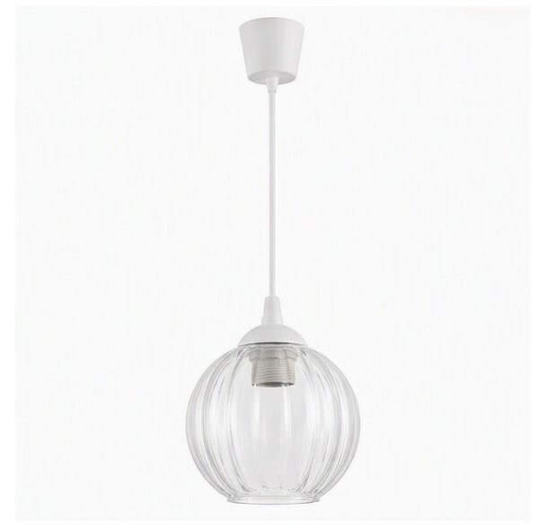 Brilagi - LED полилей на кабел RETRO GLASS 1xE27/60W/230V Ø 18 см бял/прозрачен