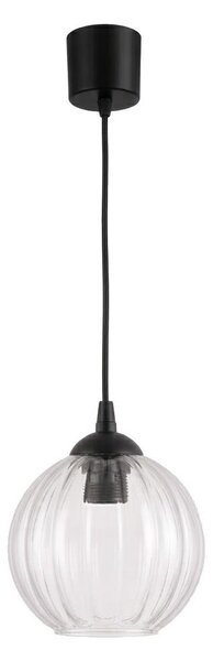 Brilagi - LED полилей на кабел RETRO GLASS 1xE27/60W/230V Ø 18 см черен/прозрачен