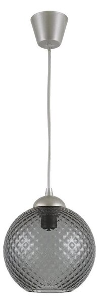 Brilagi - LED полилей на кабел R GLASS 1xE27/60W/230V Ø 18 см сребрист/димно сив