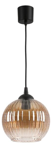 Brilagi - LED полилей на кабел R GLASS 1xE27/60W/230V Ø 18 см черен/димно кафяв
