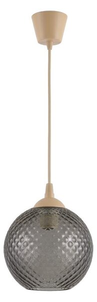 Brilagi - LED полилей на кабел R GLASS 1xE27/60W/230V Ø 18 cm бежово/димчато сиво