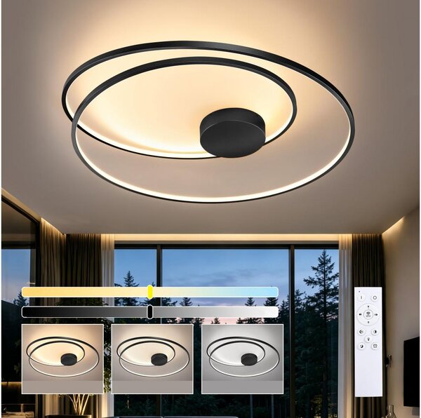 Brilagi- Димируемо LED таванно осветително тяло TWISTER LED/105W/230V Ø100 см черно + ДУ