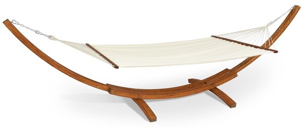 Хамак с дървена стойка Kiwi Garden Point, бял
