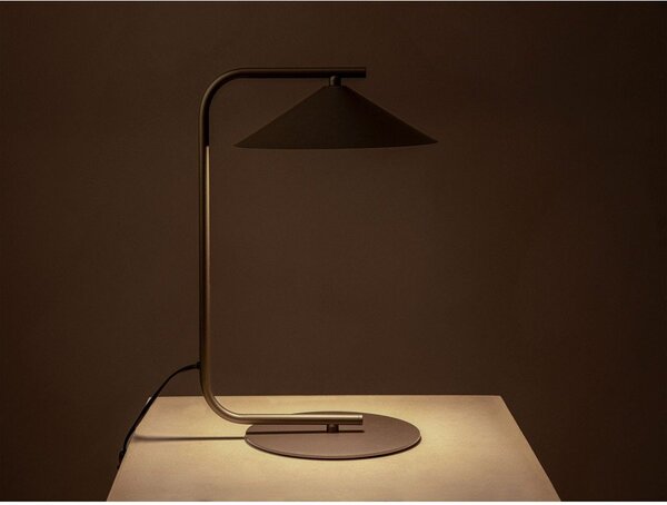 Кафява метална настолна лампа (височина 42 cm) Nocte – Micadoni