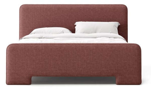 Розово двойно легло 160x200 cm тапицирано с включена подматрачна рамка Eda – Micadoni