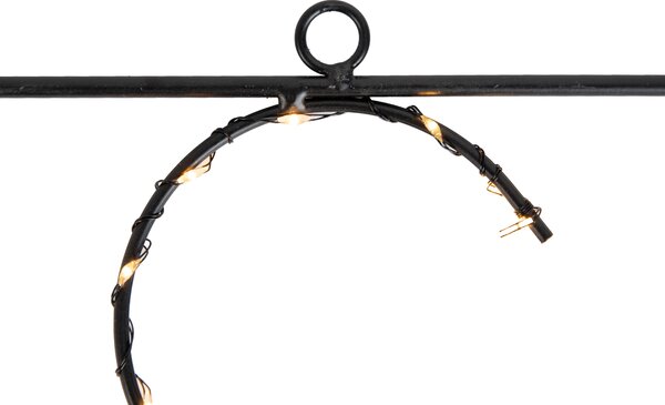 Коледна стенна лампа черна XMAS вкл. LED с таймер IP44 - Yoro