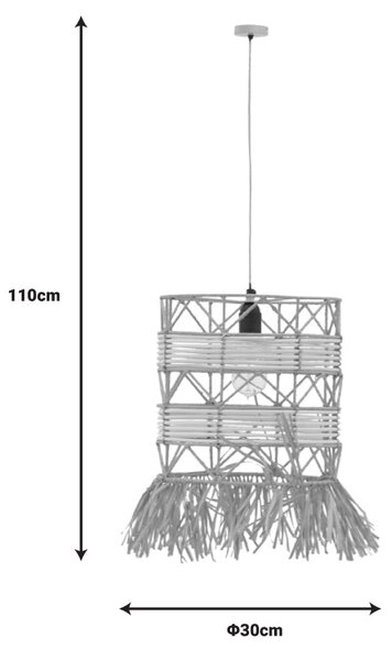 Плафон Crossio е27 естествен d30x110см