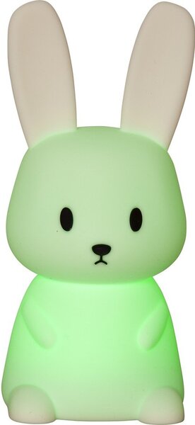 Бяла LED детска нощна лампа Bunny – Star Trading