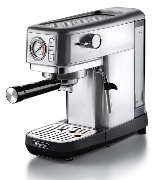 Кафемашина Ariete ESPRESSO METAL SLIM 1381/10, 1300W, 15 bar, 1.1 л, Манометър, Инокс