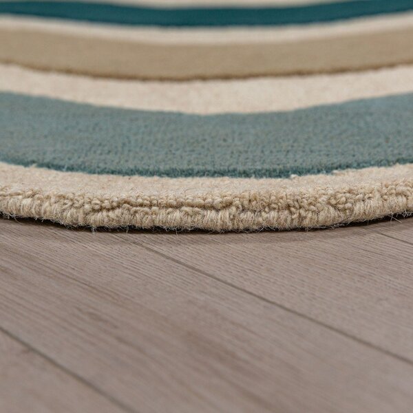 Син ръчно изработен вълнен килим 140x200 cm Cascade Wool – Flair Rugs