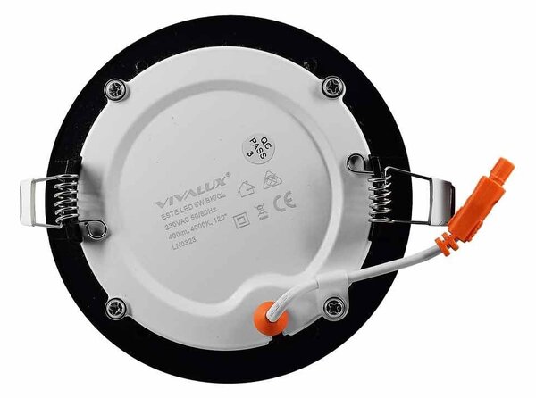 V КРЪГЪЛ LED ПАНЕЛ ЗА ВГРАЖДАНЕ ЧЕРЕН 4000K 6W