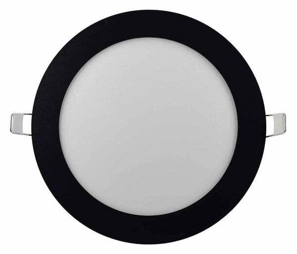 V КРЪГЪЛ LED ПАНЕЛ ЗА ВГРАЖДАНЕ ЧЕРЕН 4000K 12W