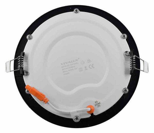 V КРЪГЪЛ LED ПАНЕЛ ЗА ВГРАЖДАНЕ ЧЕРЕН 4000K 12W